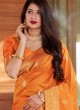 Compelling Woven Orange Designer Traditional Saree