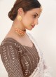 Elegant Coffee Brown Sequins A Line Lehenga Choli