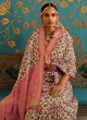 Gorgeous Cream and Pink Patola Silk Woven Saree