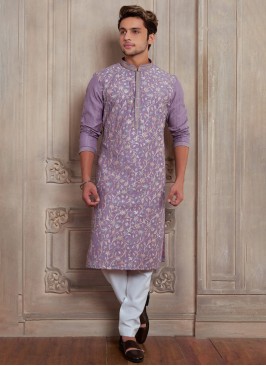 Contemporary Lilac Kurta Pajama