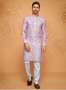 Cotton Printed Kurta Pajama For Men
