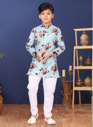 Cotton Readymade Floral Printed Kurta Pajama