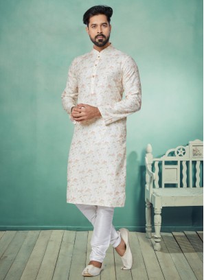 Cotton Silk Designer Kurta Pajama For Men