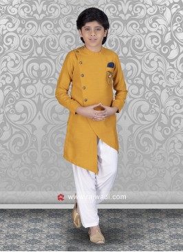 Cotton Silk Fabric Pathani For Kids