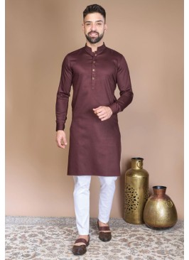 Cotton Silk Kurta Pajama For Men