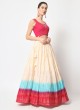 Festive Multi Color Chinon Silk Lehenga Choli