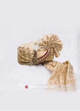 Cream Color Groom Turban