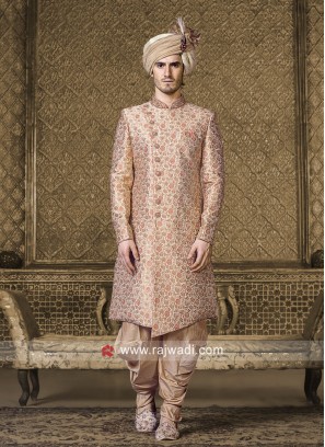 Cream Color Indo Western For Wedding