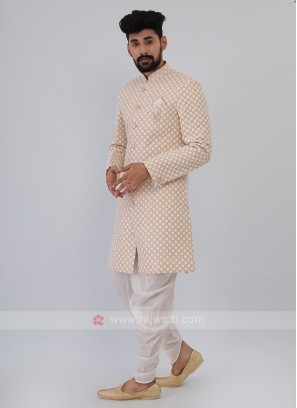 Cream Color Mens Indo-Western