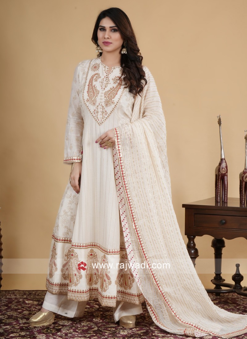Tempting Chanderi Cotton Churidar Designer Suit