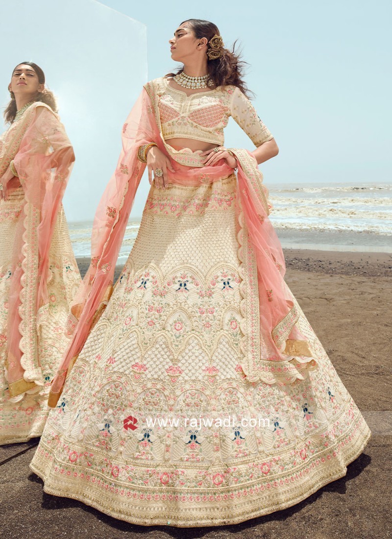 Buy Aqua Blue Reception Lehenga Choli Online : Singapore -