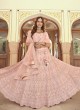 Crepe Silk Lehenga Choli in Pink