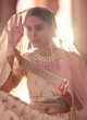 Crepe Silk Peach Thread A Line Lehenga Choli