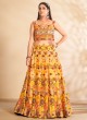 Customary Georgette Handwork Mustard Readymade Lehenga Choli