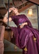 Graceful Purple Contemporary Party Wear Saree