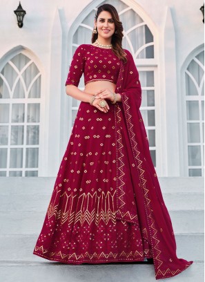 Deep Pink Sequins Embellished Designer Lehenga Choli