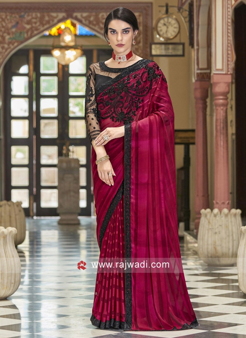 Rani Pink Paithani Silk Saree | Leemboodi