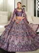 Purple Silk Sequins A Line Lehenga Choli