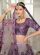 Purple Silk Sequins A Line Lehenga Choli
