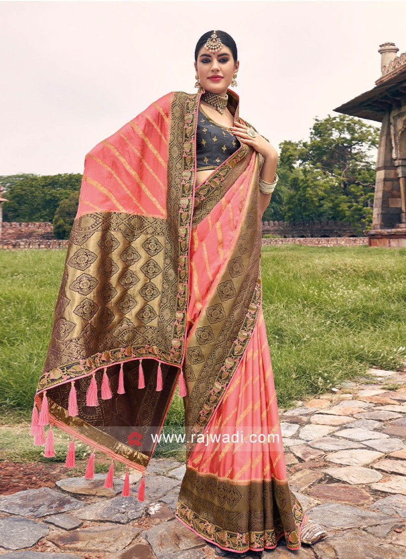 Pure Nazmin Kasab Work Darbari saree at Rs.1500/Piece in bhavnagar offer by  Meera saree