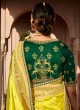 Dainty Yellow Silk Classic Designer Saree