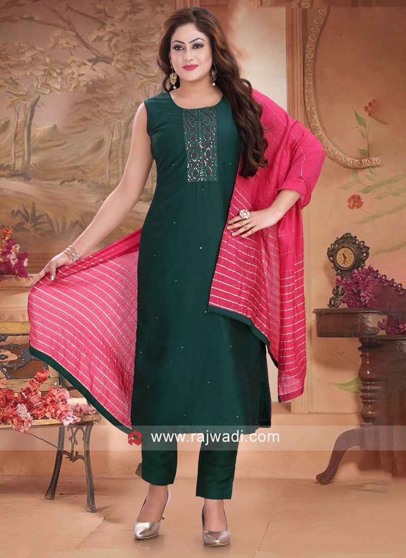 Beautiful Rani Pink Color Cotton Patiala Suit for Women. | Patiala dress,  Patiala suit designs, Kurti designs party wear