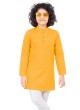 Dark Yellow And White Color Kurta Pajama