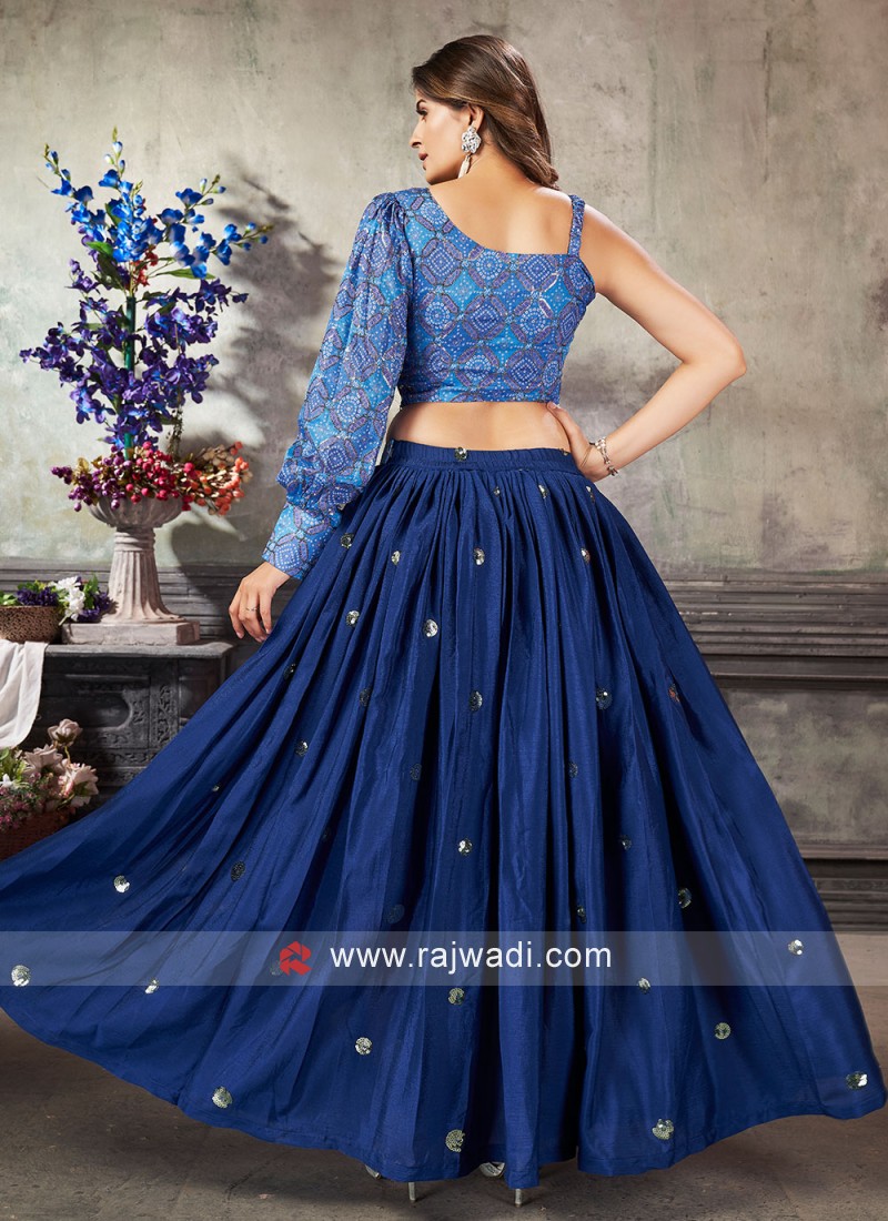 Electric blue lehenga looks | Blue lehenga, Gold lehenga, Suits design