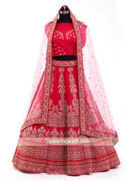 Deep Pink Bridal Lehenga Choli