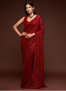 Delectable Sequins Festival Classic Designer Saree