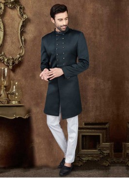 Delightful Black Color Indo-Western