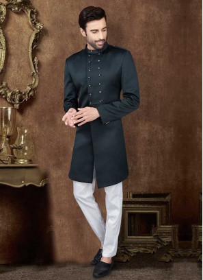 Delightful Black Color Indo-Western