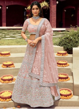 Delightsome Peach Lehenga Choli