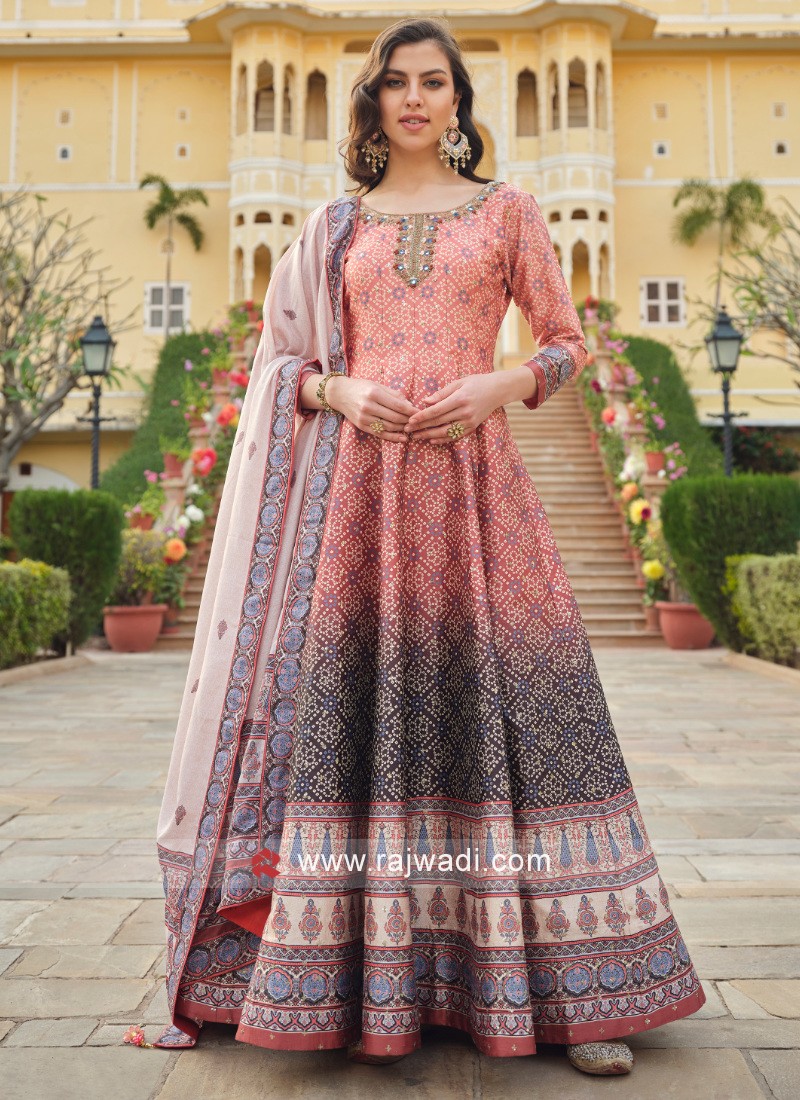 Anarkali 2024 silk suit