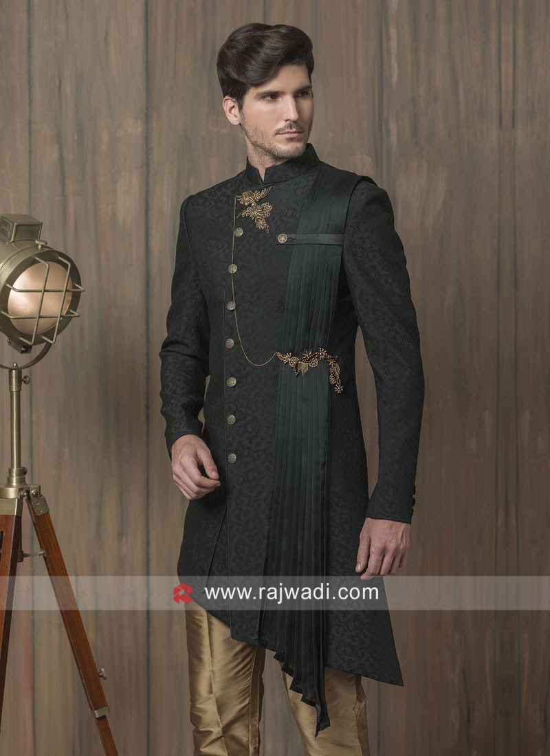 Black indo-western with dupatta