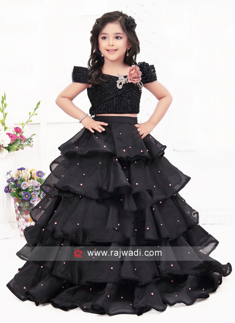 Kids Multi Layered Birthday Gown Yellow Color - Kidsbee | Kids Dress Online  Shopping in Kerala India