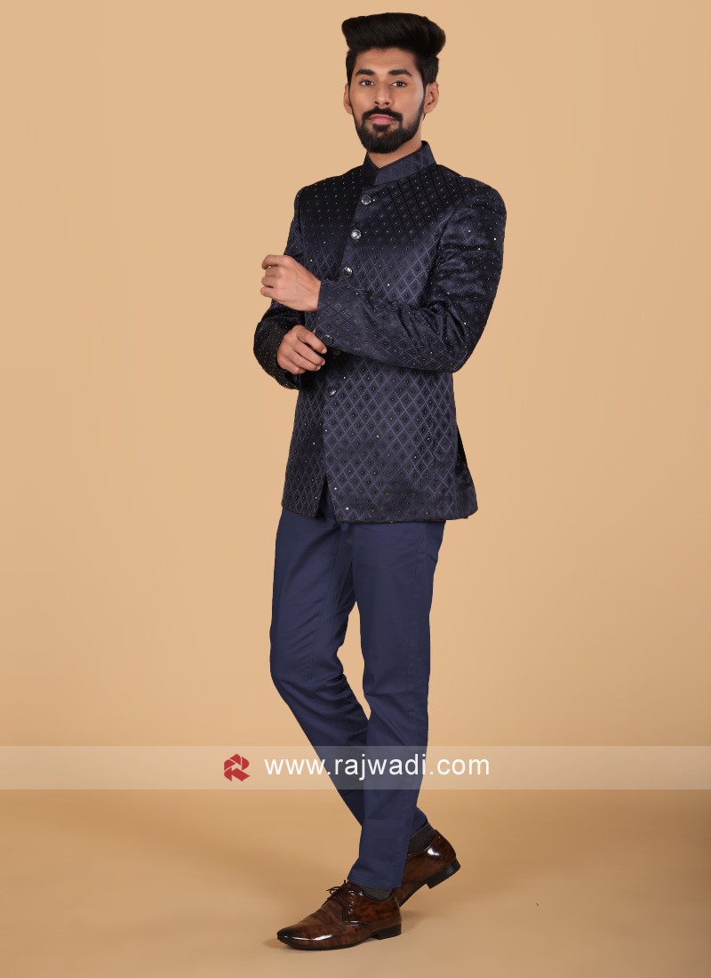 Jodhpuri blue outlet blazer