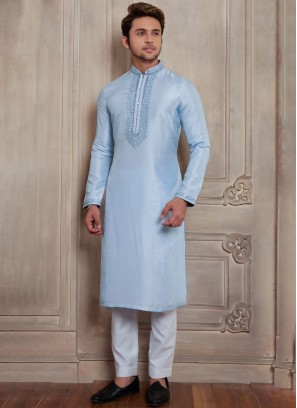 Designer Carolina Blue Kurta Pajama