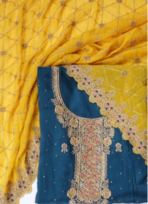 Designer Crepe Fabric Dress Material For Eid