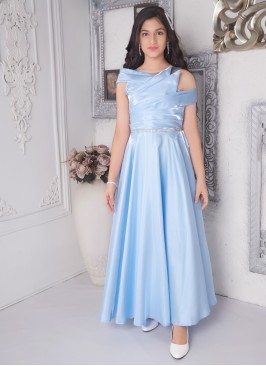 Designer Festive Wear Sky Blue Gown