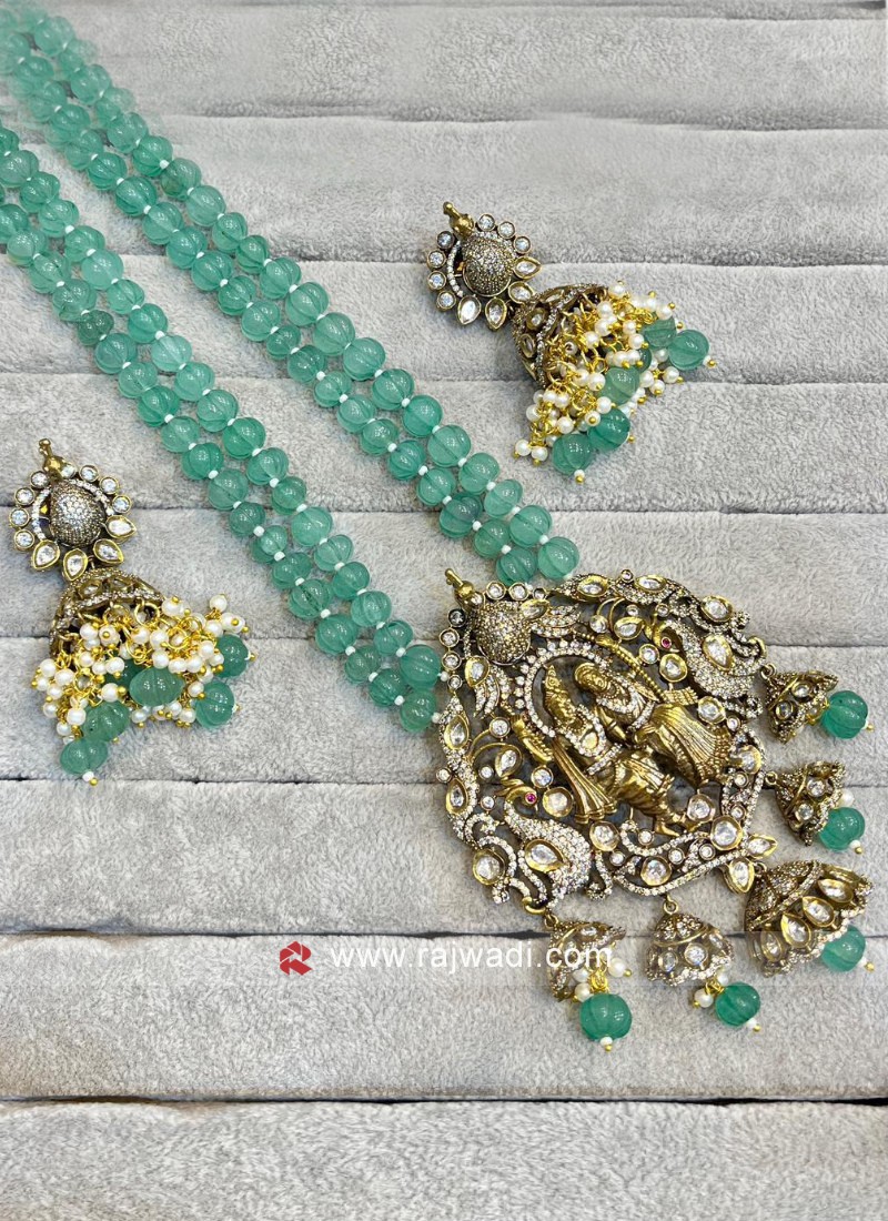 Radha krishna necklace on sale set