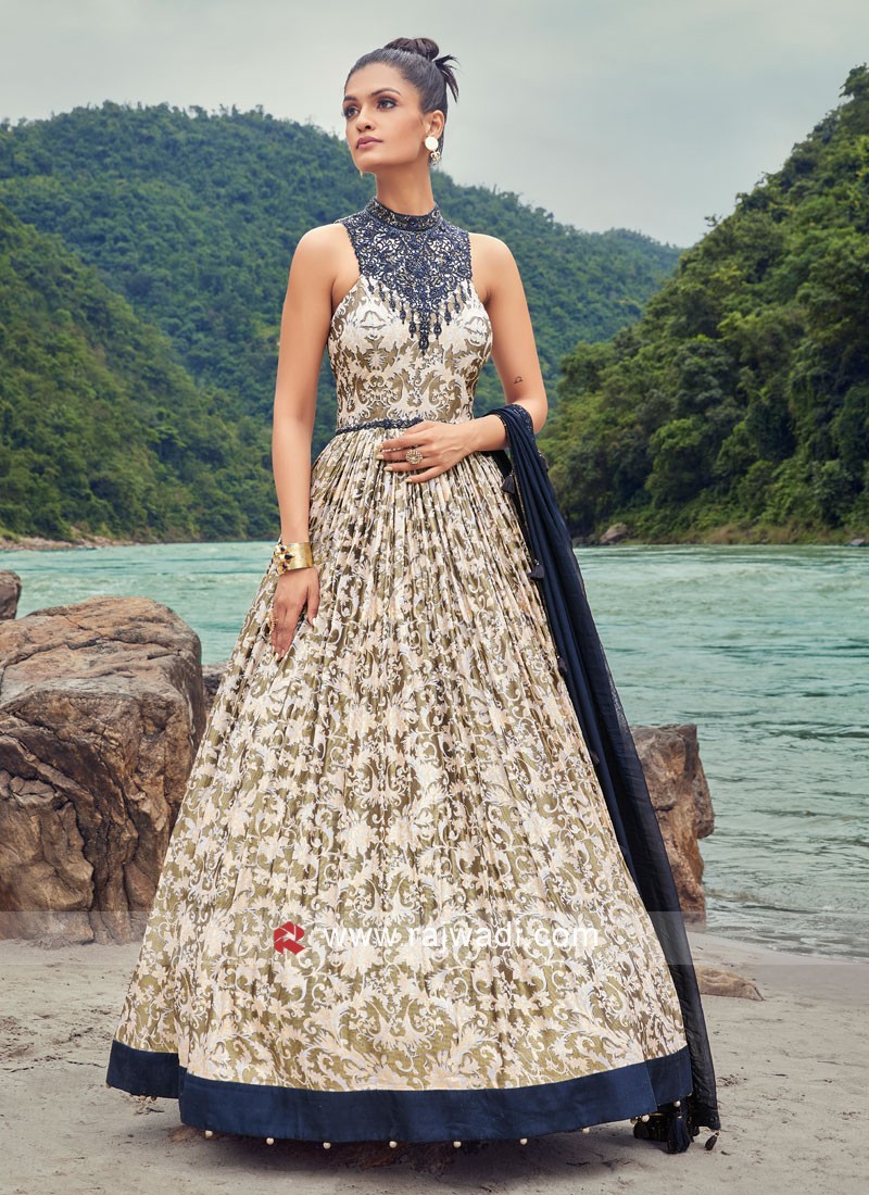 Halter neck anarkali hotsell