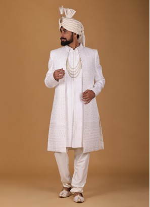 Designer Jacket Style Sherwani For Wedding