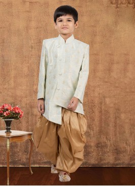 Designer Jacquard Silk Indowestern Set