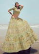 Green Embroidered Designer Lehenga Choli