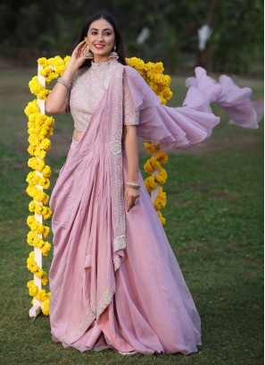 Designer Lehenga Choli In Lilac Color