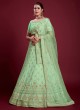 Green Floral Embroidered Designer Lehenga Choli