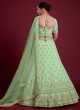 Green Floral Embroidered Designer Lehenga Choli