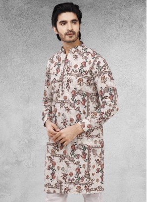 Designer Mens Kurta In Cotton Silk