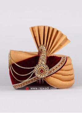 Designer Mens Safa With Fancy Broach